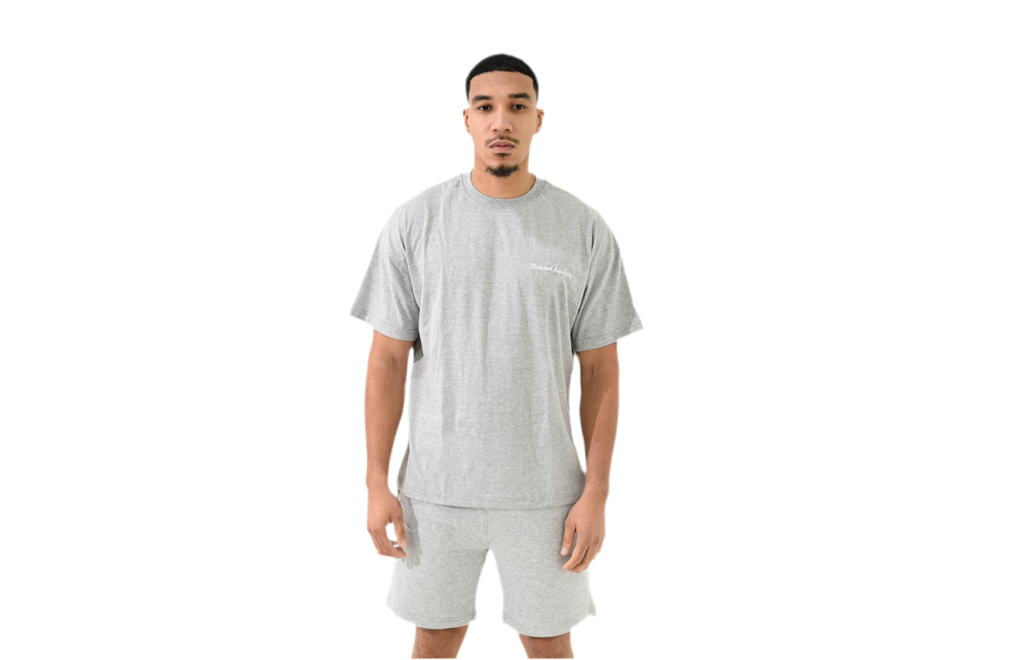 GREY T-SHIRT & SHORTS SET