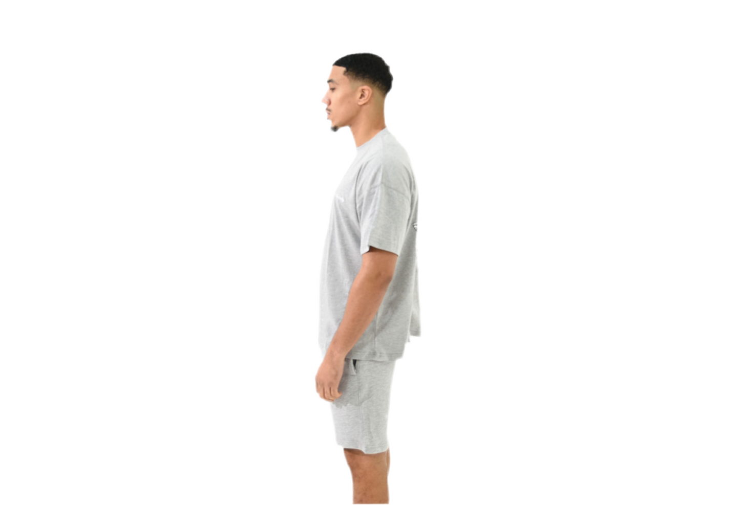 GREY T-SHIRT & SHORTS SET